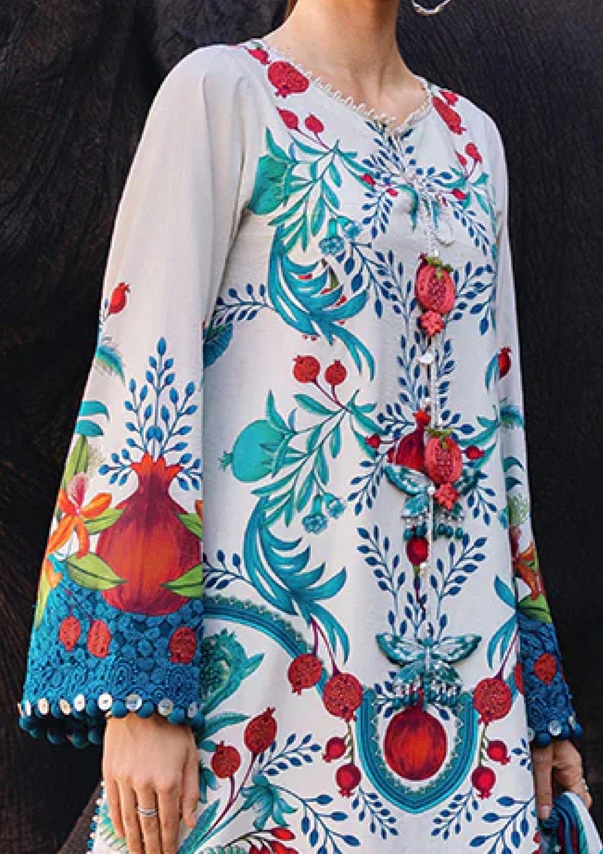 MARIA.B LAWN PRINT SUMMER UNSTICHED 3PC WITH CHIFFON PRINT DUPPATA & PATCHES