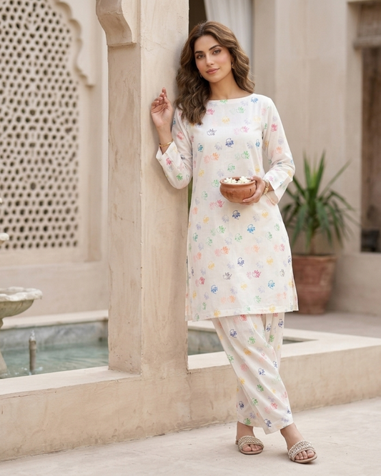 CANDY PRINT'S SUMMER UNSTICHED DORIA LAWN 2PC ALL OVER