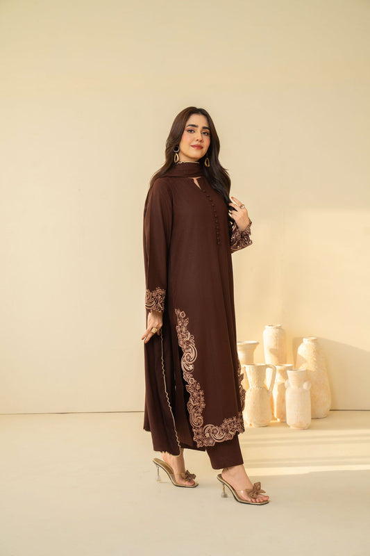 MAHIRA SUMMER SPECIAL'S UNSTICHED EMBROIDERED LAWN 3PC WITH CHIFFON DUPPATA