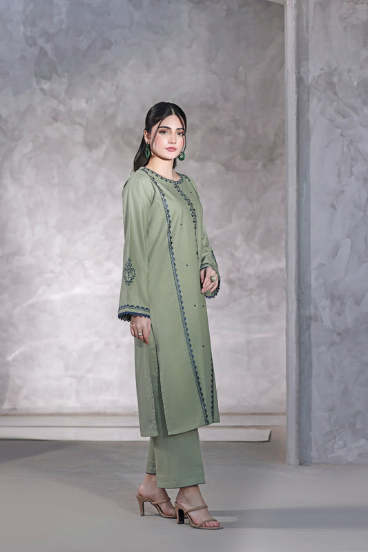ZONIYA WINTER 2026 EMBROIDERED UNSTICHED DHANAK 3PC WITH DHANAK EMBROIDERED SHAWL