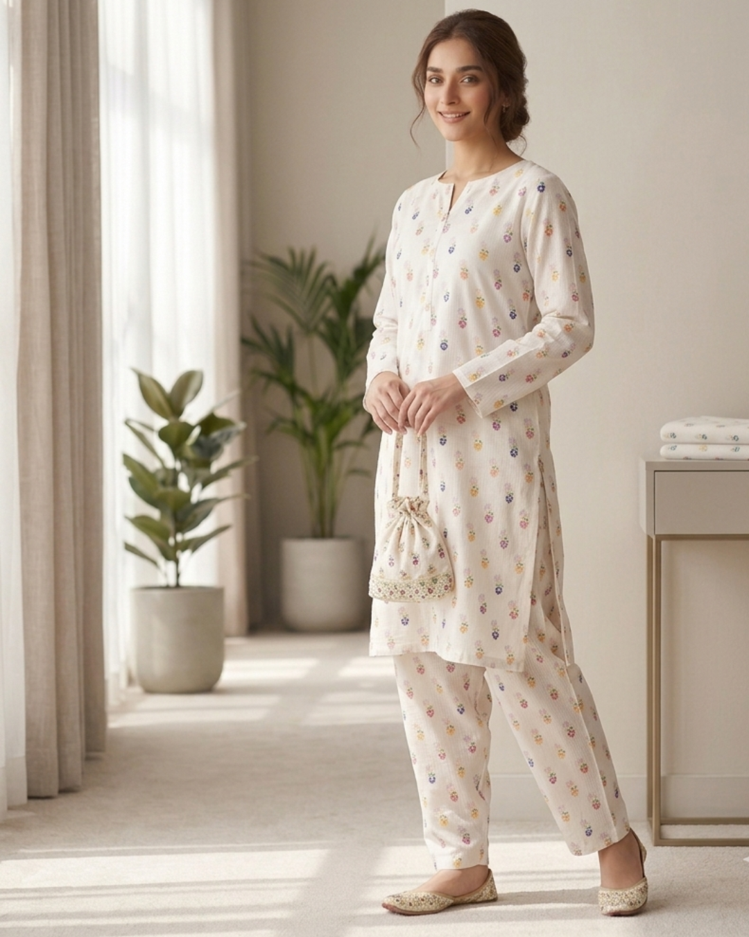 CANDY PRINT'S SUMMER UNSTICHED DORIA LAWN 2PC ALL OVER
