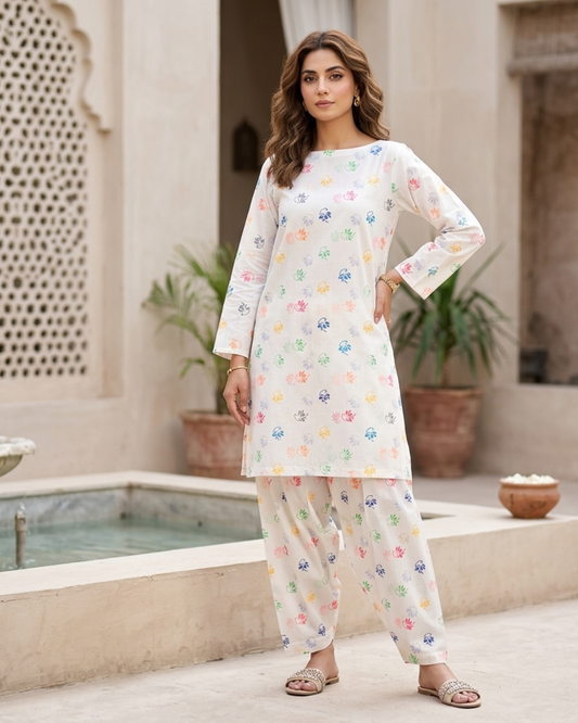 CANDY PRINT'S SUMMER UNSTICHED DORIA LAWN 2PC ALL OVER