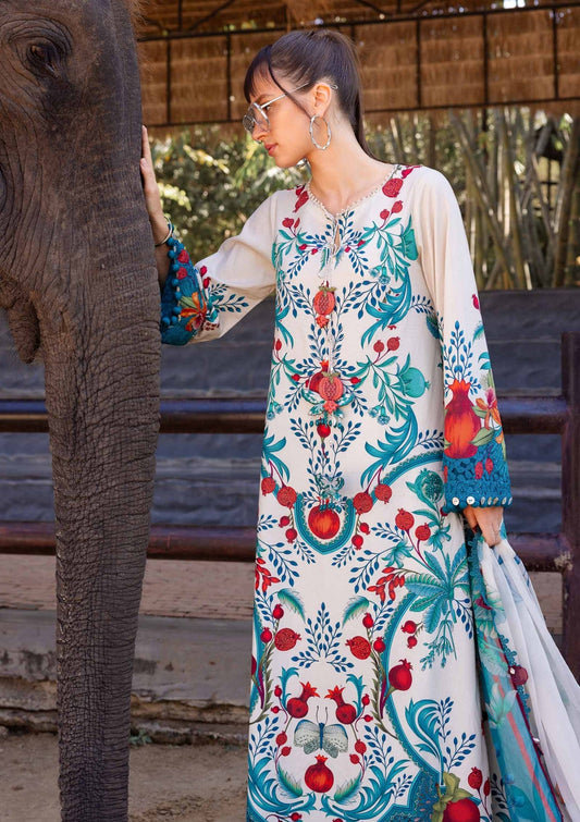 MARIA.B LAWN PRINT SUMMER UNSTICHED 3PC WITH CHIFFON PRINT DUPPATA & PATCHES