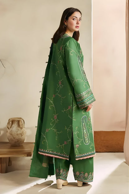 COCO WINTER 2026 EMBROIDERED DHANAK 3PC WITH PASHMINA WOOL SHAWL