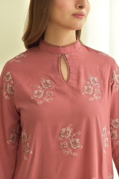 ZIMAL WINTER 2026 EMBROIDERED DHANAK 3PC WITH PASHMINA WOOL SHAWL