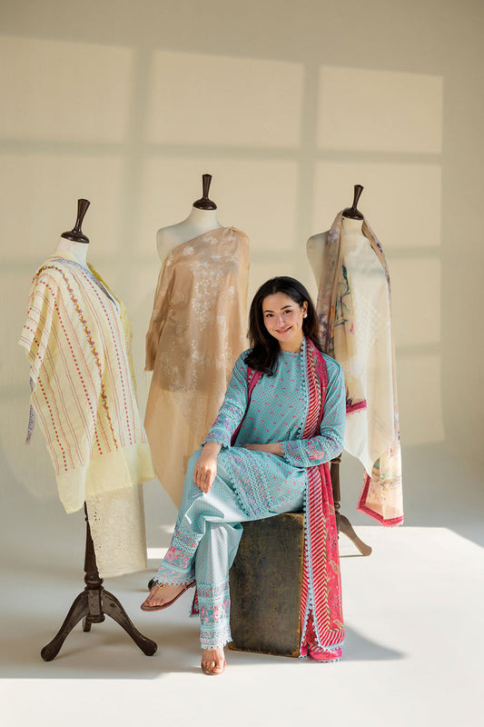 SOBIA NAZIR LAWN PRINT SUMMER UNSTICHED 3PC WITH CHIFFON PRINT DUPPATA & PATCHES