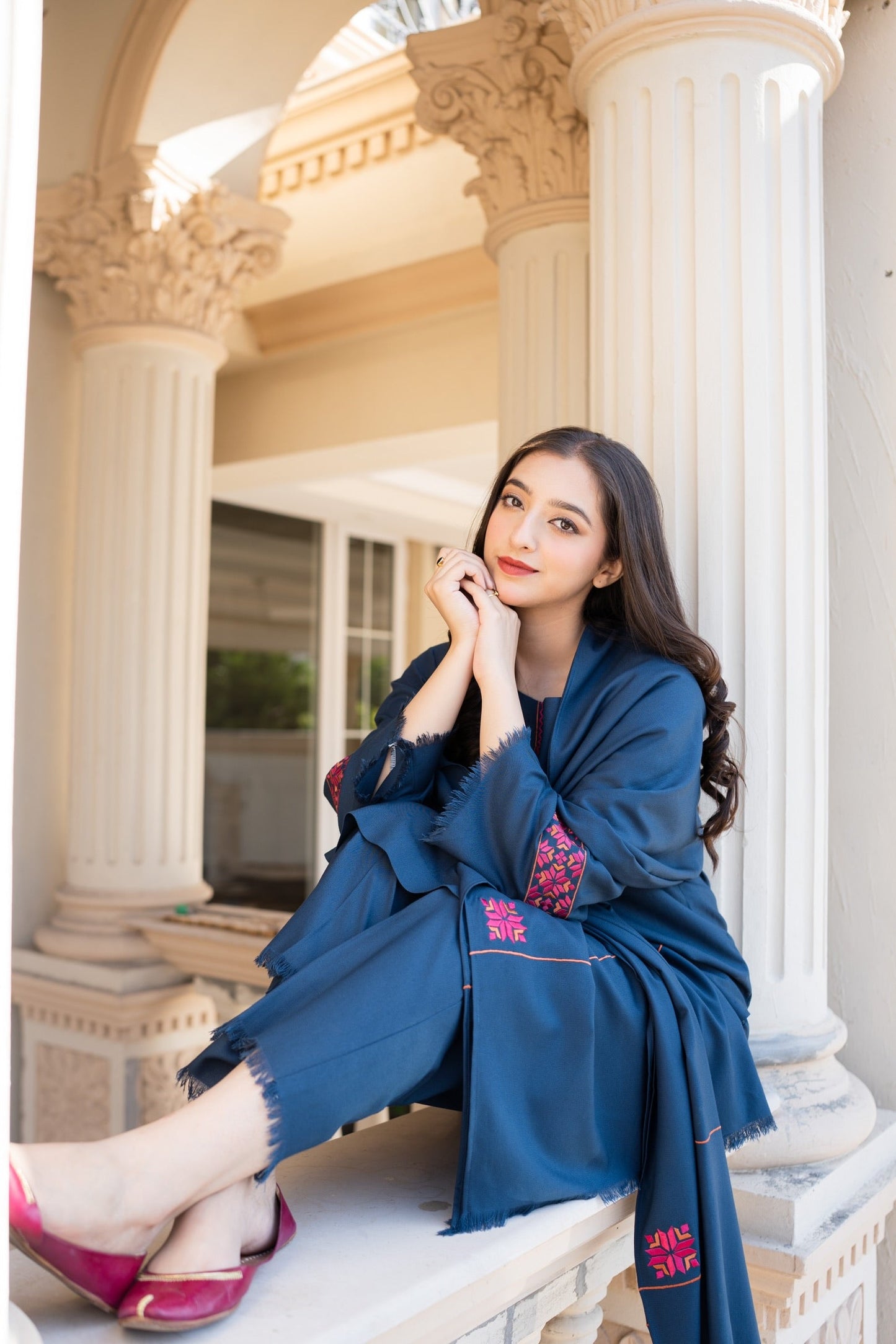 PHULKARI WINTER 2026 EMBROIDERED DHANAK 3PC WITH EMBROIDERED DHANAK SHAWL