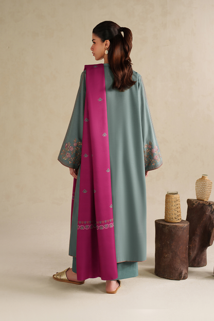 IZNIK WINTER 2026 EMBROIDERED DHANAK 3PC WITH PASHMINA WOOL SHAWL