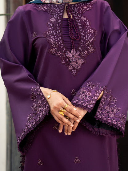 AREEZA WINTER 2026 EMBROIDERED DHANAK 3PC WITH PASHMINA WOOL SHAWL