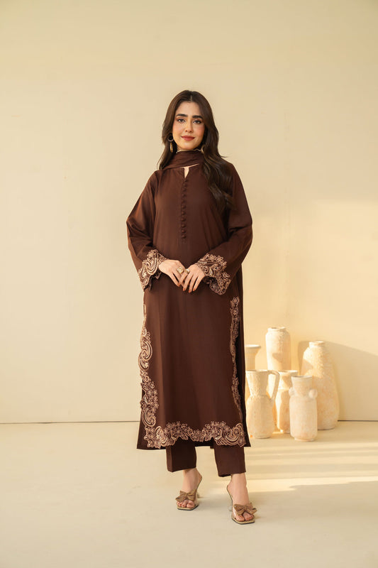 MAHIRA SUMMER SPECIAL'S UNSTICHED EMBROIDERED LAWN 3PC WITH CHIFFON DUPPATA