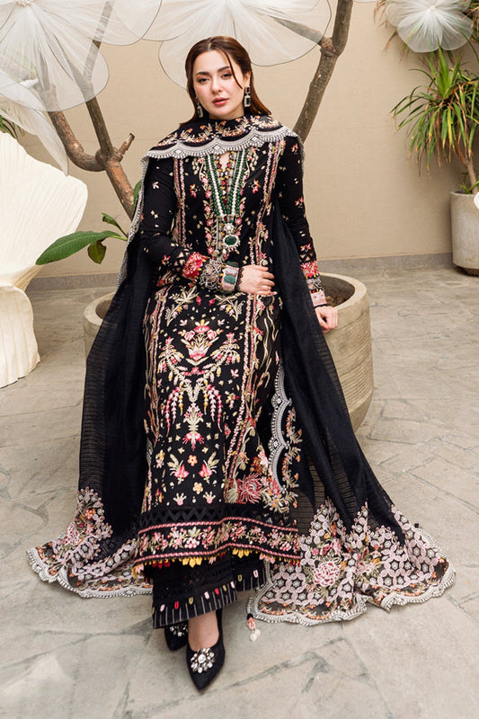 QALAMKAR LUXURY EMBROIDERED LAWN WITH EMBROIDERED CHIFFON DUPPATA UNSTICHED 3PC