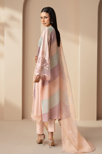MARIA.B LUXURY CHIKEN KARI EMBROIDERED LAWN WITH PRINTED CHIFFON DUPPATA UNSTICHED 3PC