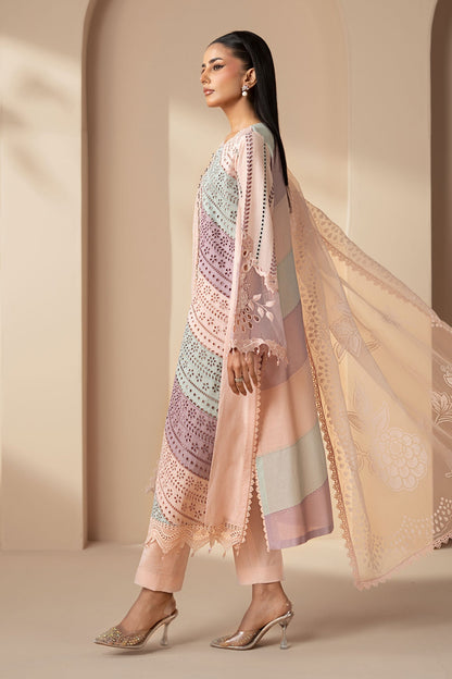 MARIA.B LUXURY CHIKEN KARI EMBROIDERED LAWN WITH PRINTED CHIFFON DUPPATA UNSTICHED 3PC