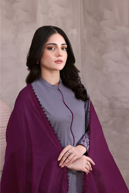 ELLA WINTER 2026 EMBROIDERED UNSTICHED DHANAK 3PC WITH DHANAK EMBROIDERED SHAWL