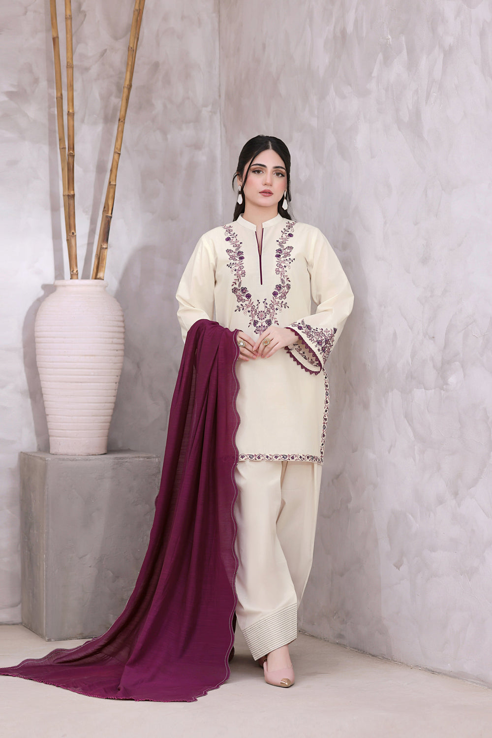 GARDENIA SUMMER SPECIAL'S UNSTICHED EMBROIDERED LAWN 3PC WITH CHIFFON DUPPATA