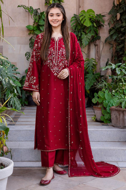 BATIK WINTER 2026 EMBROIDERED UNSTITCHED DHANAK 3PC WITH EMBROIDERED DHANAK SHAWL
