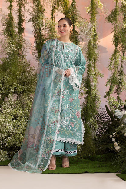 SOBIA NAZIR LUXURY CHIKEN KARI EMBROIDERED LAWN WITH PRINTED CHIFFON DUPPATA UNSTICHED 3PC