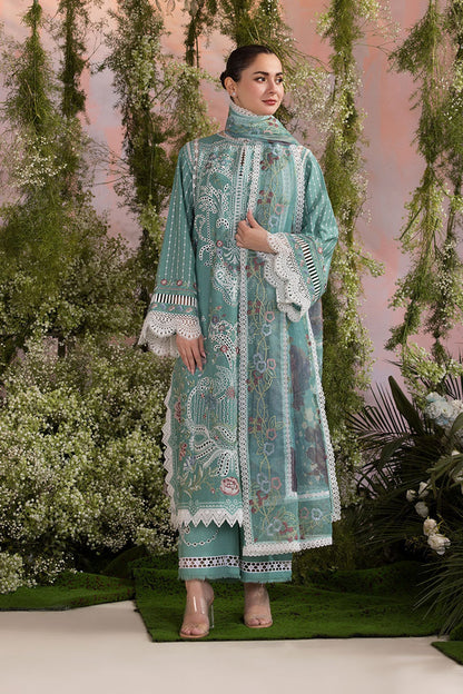 SOBIA NAZIR LUXURY CHIKEN KARI EMBROIDERED LAWN WITH PRINTED CHIFFON DUPPATA UNSTICHED 3PC