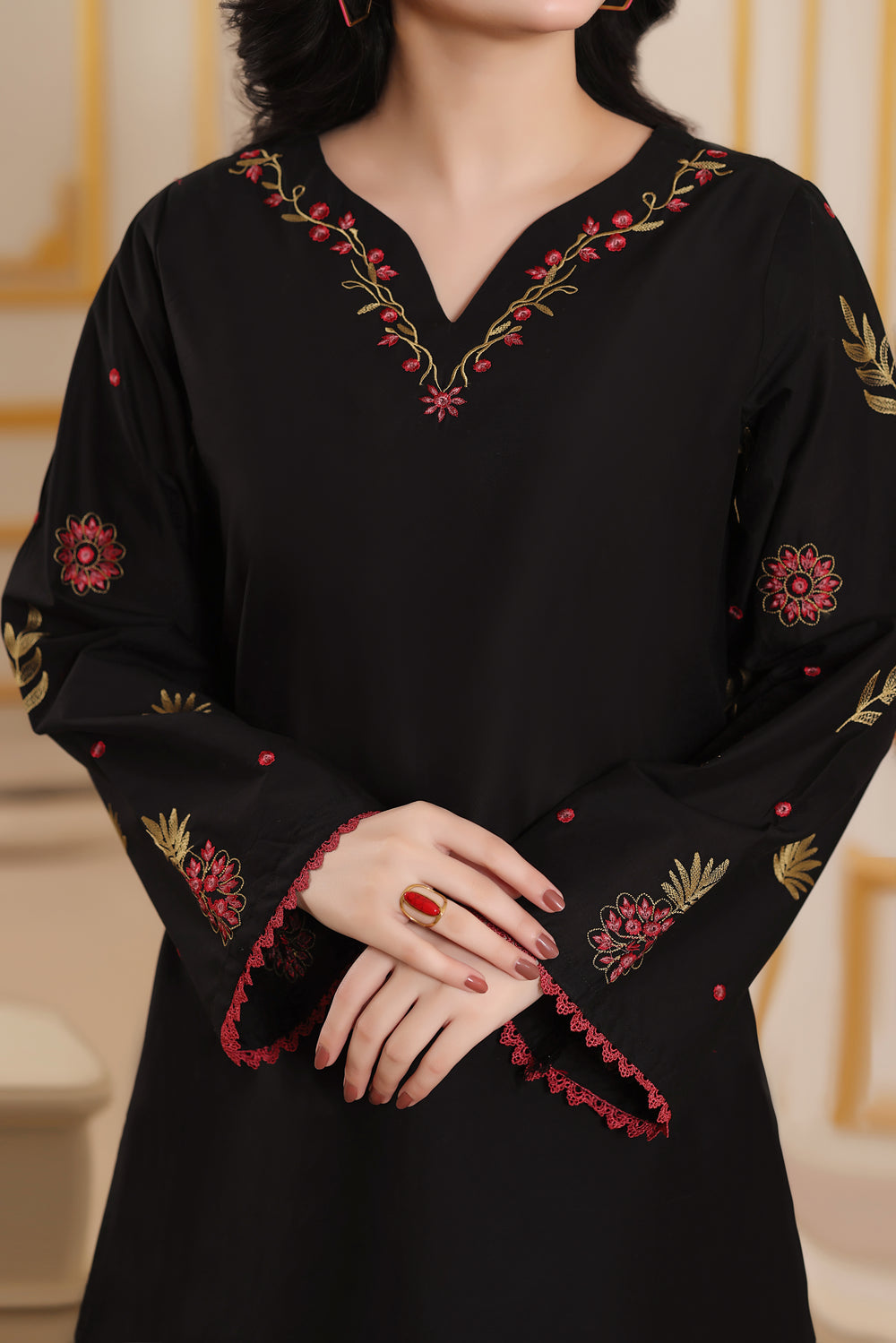 MOON WINTER 2026 EMBROIDERED DHANAK 3PC WITH DHANAK SHAWL