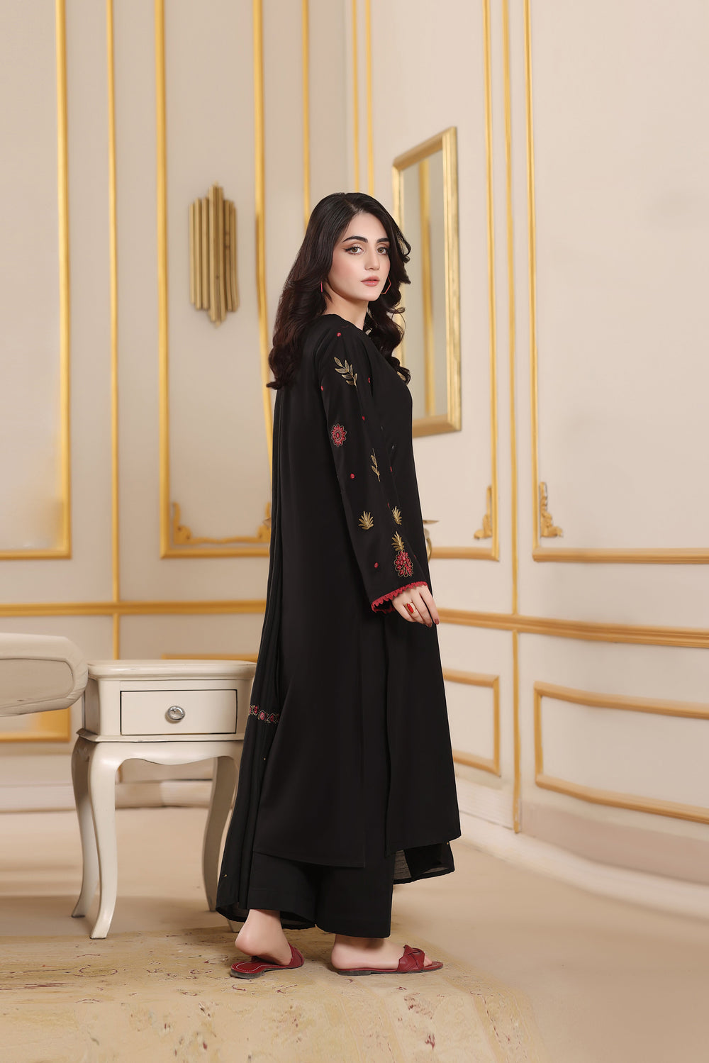 MOON WINTER 2026 EMBROIDERED DHANAK 3PC WITH DHANAK SHAWL