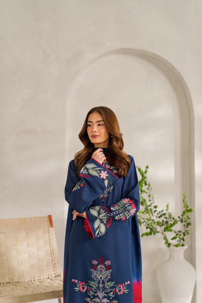 TINA WINTER 2026 EMBROIDERED DHANAK 3PC WITH PASHMINA SHAWL