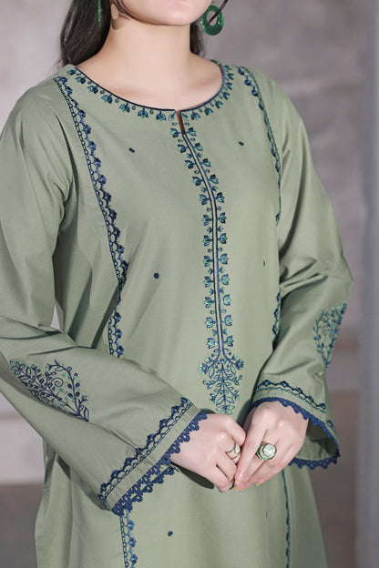 ZONIYA WINTER 2026 EMBROIDERED UNSTICHED DHANAK 3PC WITH DHANAK EMBROIDERED SHAWL