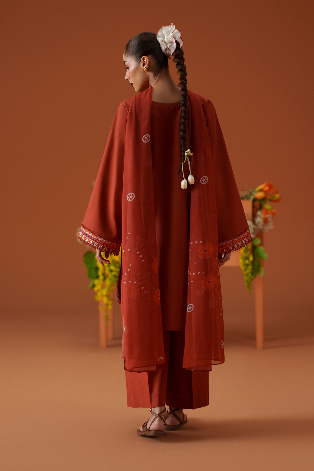 OPHELIA WINTER 2026 EMBROIDERED DHANAK 3PC WITH PASHIMINA SHAWL