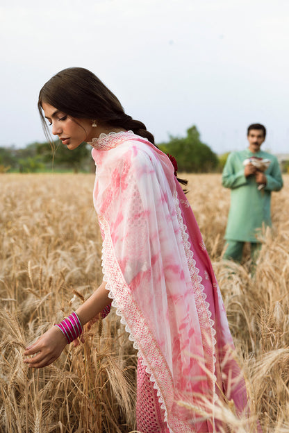 AFROZEH LUXURY CHIKEN KARI EMBROIDERED LAWN WITH PRINTED CHIFFON DUPPATA UNSTICHED 3PC