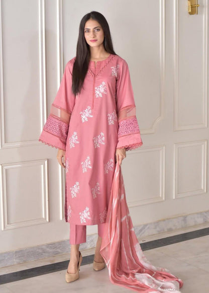 HOORIYA WINTER 2026 EMBROIDERED UNSTICHED DHANAK 3PC WITH PASHMINA SHAWL