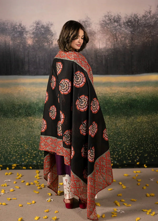 URGE WINTER 2026 EMBROIDERED DHANAK 3PC WITH PASHMINA WOOL SHAWL