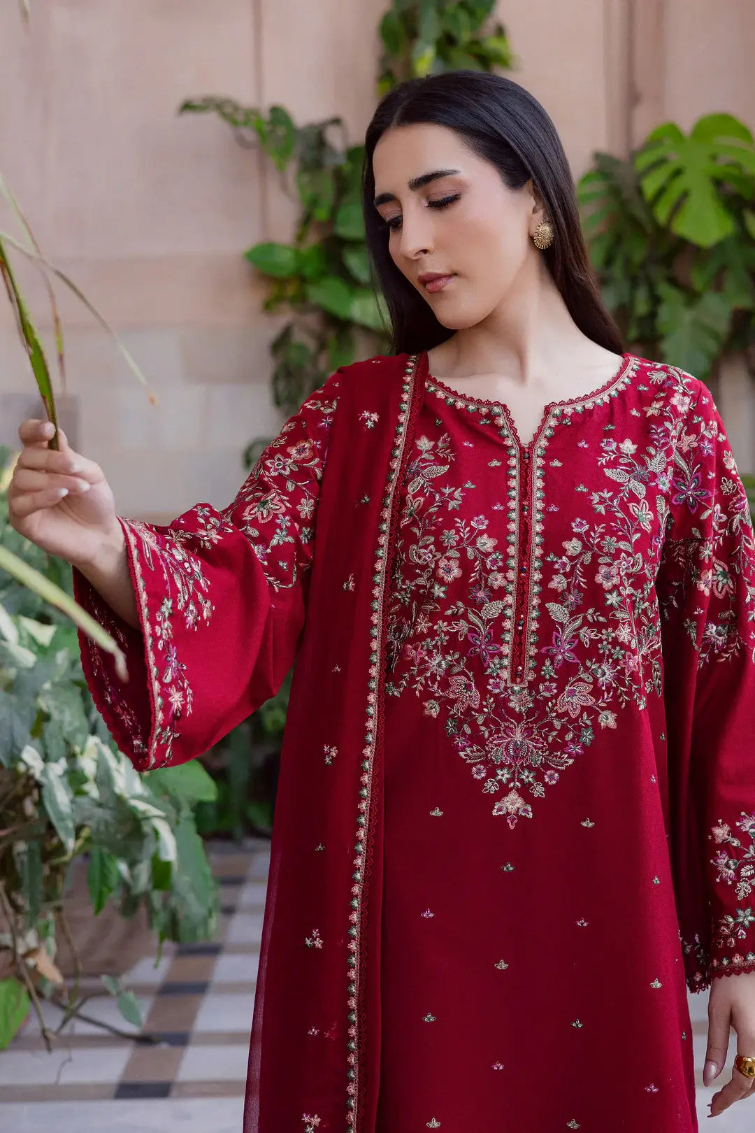 BATIK WINTER 2026 EMBROIDERED UNSTITCHED DHANAK 3PC WITH EMBROIDERED DHANAK SHAWL
