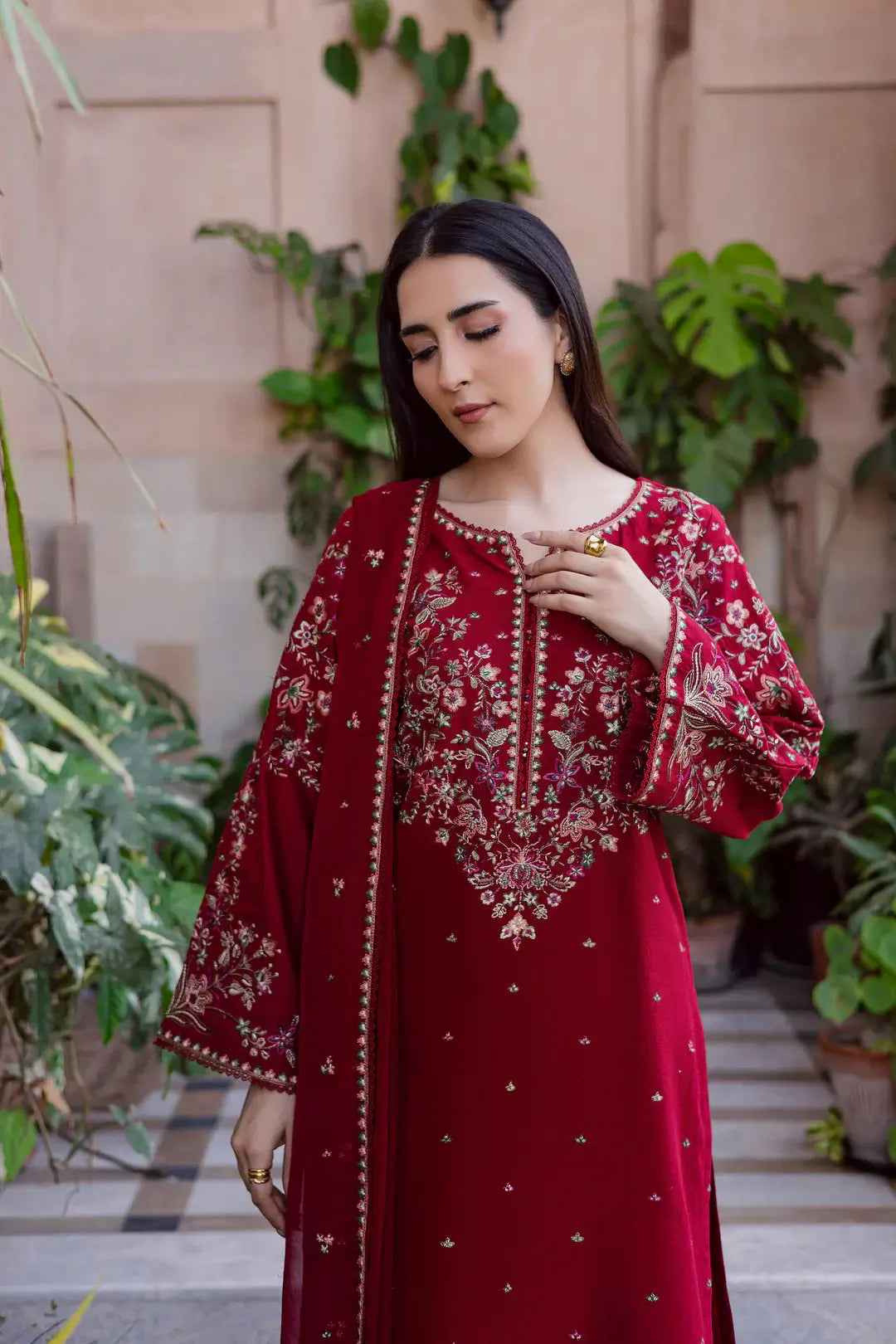 BATIK WINTER 2026 EMBROIDERED UNSTITCHED DHANAK 3PC WITH EMBROIDERED DHANAK SHAWL