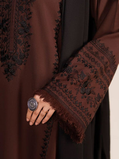SANAM WINTER 2026 EMBROIDERED DHANAK 3PC WITH EMBROIDERED DHANAK SHAWL