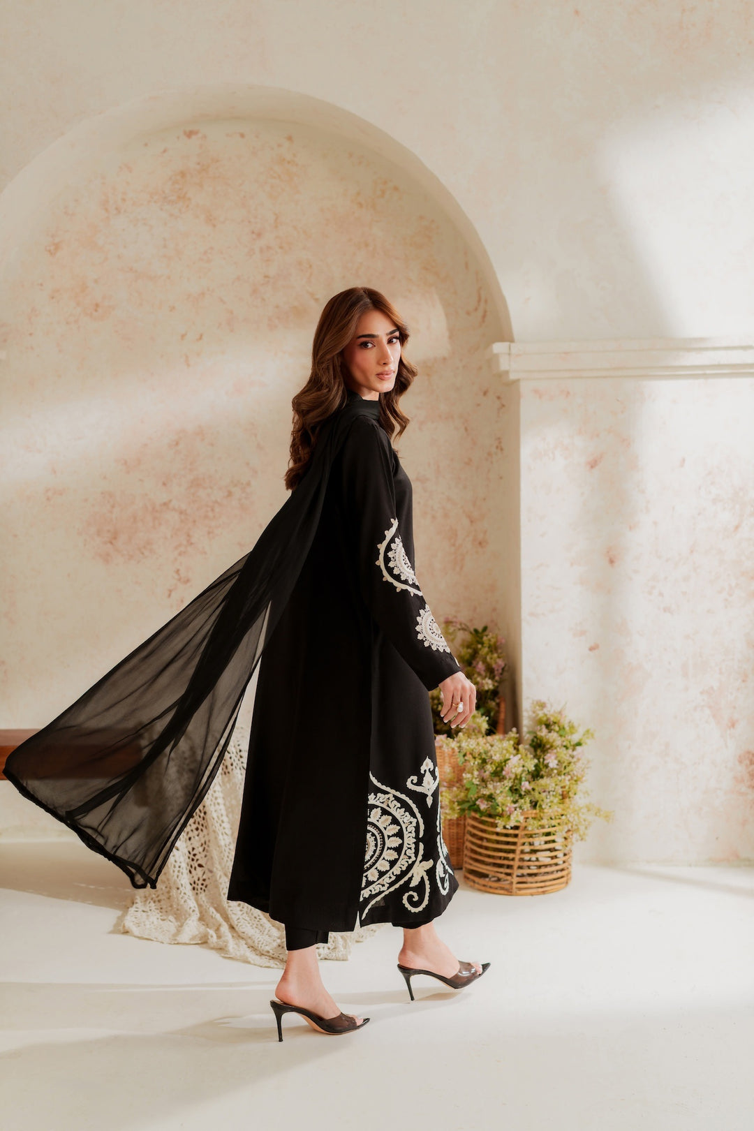 ZIMAL WINTER 2026 EMBROIDERED DHANAK 3PC WITH EMBROIDERED DHANAK SHAWL