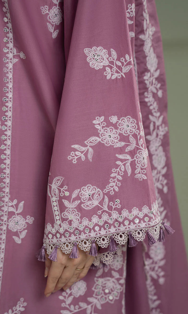CROSS STITCH WINTER 2026 EMBROIDERED UNSTITCHED DHANAK 3PC WITH EMBROIDERED DHANAK SHAWL