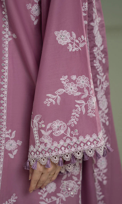 CROSS STITCH WINTER 2026 EMBROIDERED UNSTITCHED DHANAK 3PC WITH EMBROIDERED DHANAK SHAWL
