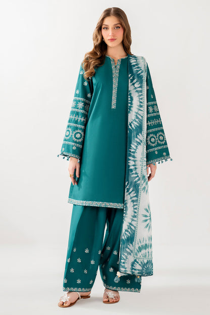 FEROZA WINTER 2026 EMBROIDERED DHANAK 3PC WITH PASHMINA SHAWL