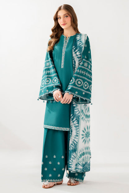 FEROZA WINTER 2026 EMBROIDERED DHANAK 3PC WITH PASHMINA SHAWL