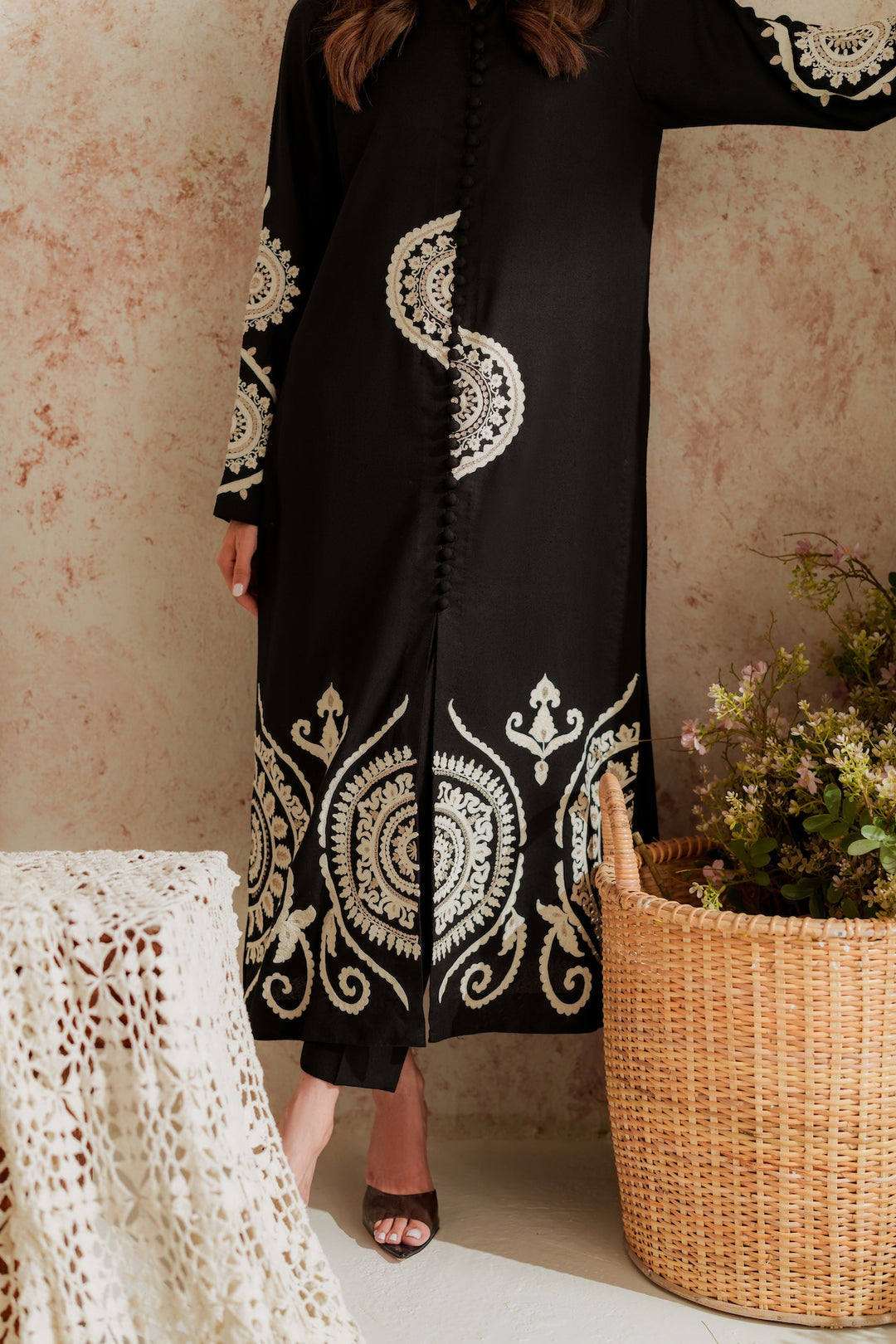 ZIMAL WINTER 2026 EMBROIDERED DHANAK 3PC WITH EMBROIDERED DHANAK SHAWL