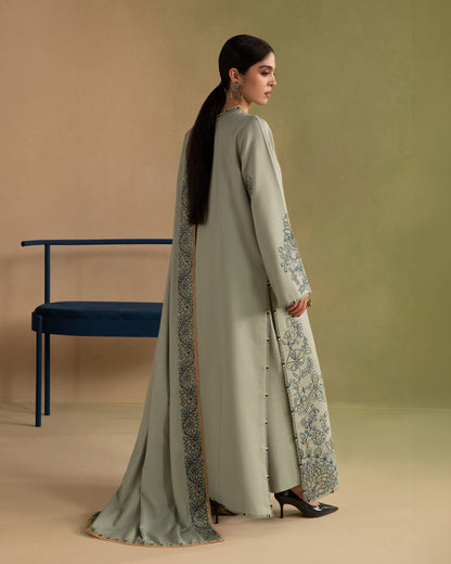 PISTACHIO WINTER 2026 EMBROIDERED DHANAK 3PC WITH EMBROIDERED DHANAK SHAWL